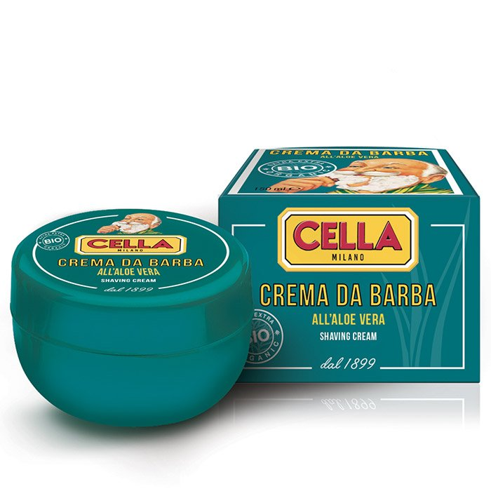 Cella Milano Organic Shaving Cream with Aloe Vera in Bowl 150ml