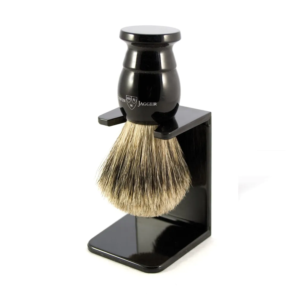 Edwin Jagger Black Brush Drip Stand (Large)