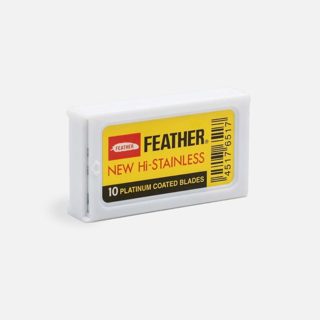 Feather Hi-Stainless Double Edge Razor Blades (pack of 10)