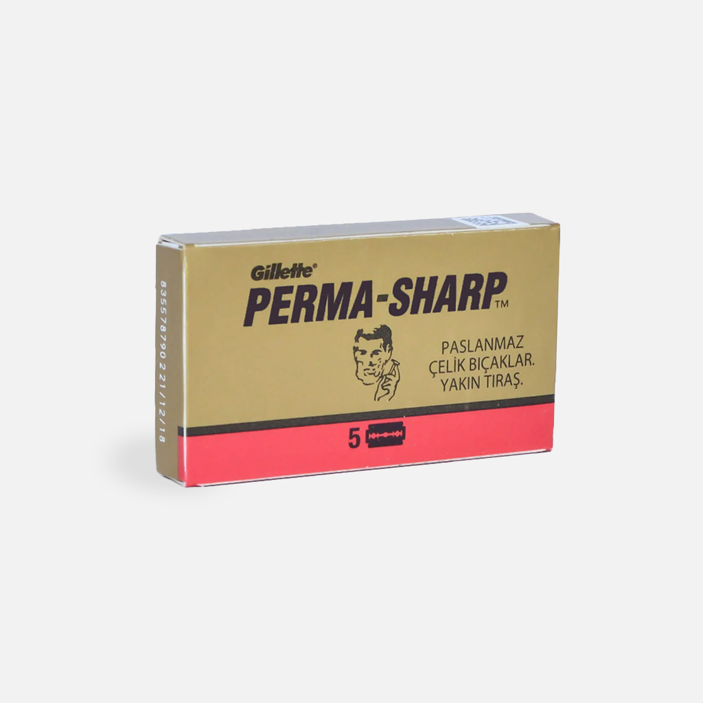 Gillette Perma-Sharp Double Edge Razor Blades (pack of 5)