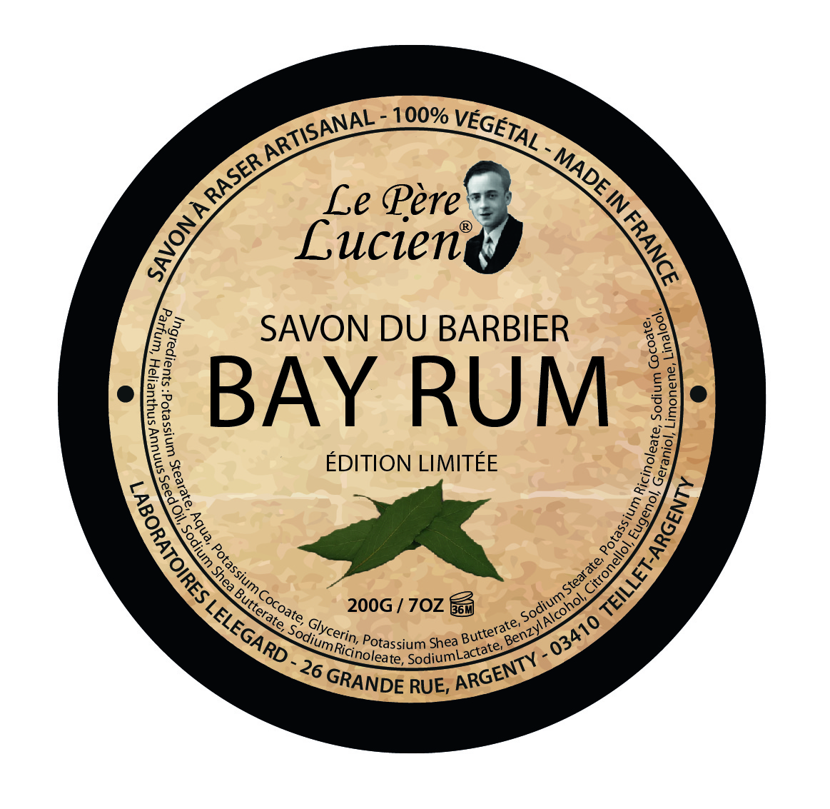 Le Père Lucien Bay Rum Shaving Soap 200g