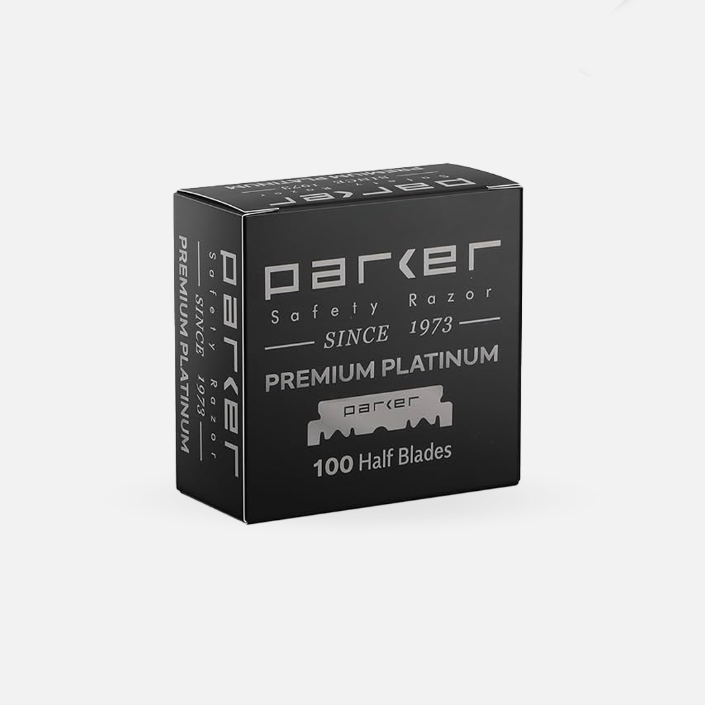 Parker Premium Platinum Single-Edge Half-Blades Razor Blades (pack of 100)