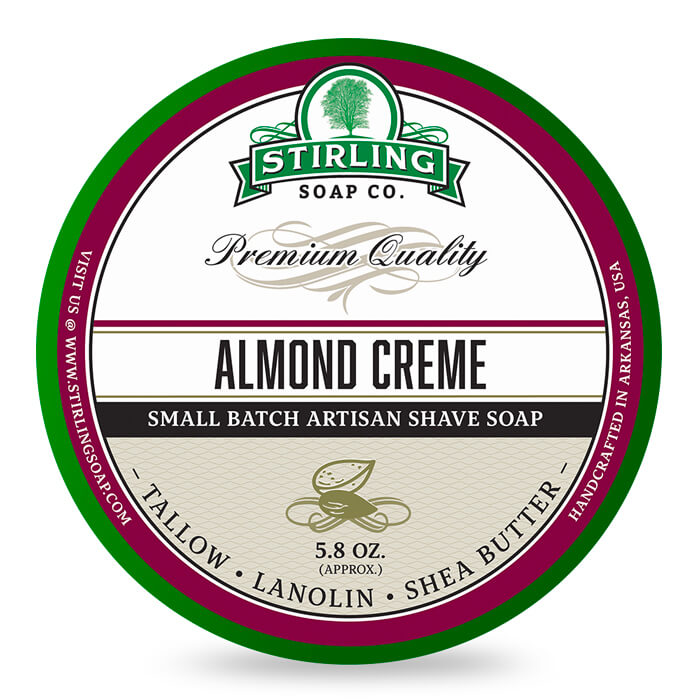 Stirling Almond Creme Shaving Soap 170ml