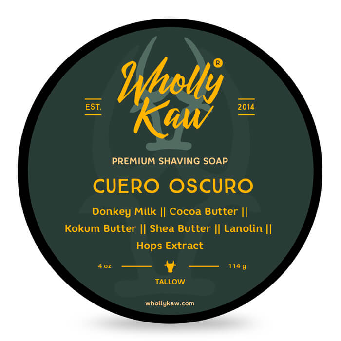 Wholly Kaw Cuero Oscuro Shaving Soap 114g