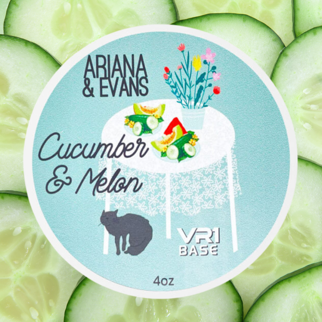 Ariana & Evans Cucumber & Melon Shaving Soap | Agent Shave | Wet Shaving Supplies