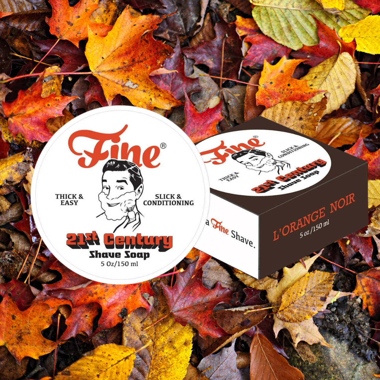 Fine L'Orange Noir Shaving Soap | Agent Shave | Wet Shaving Supplies UK