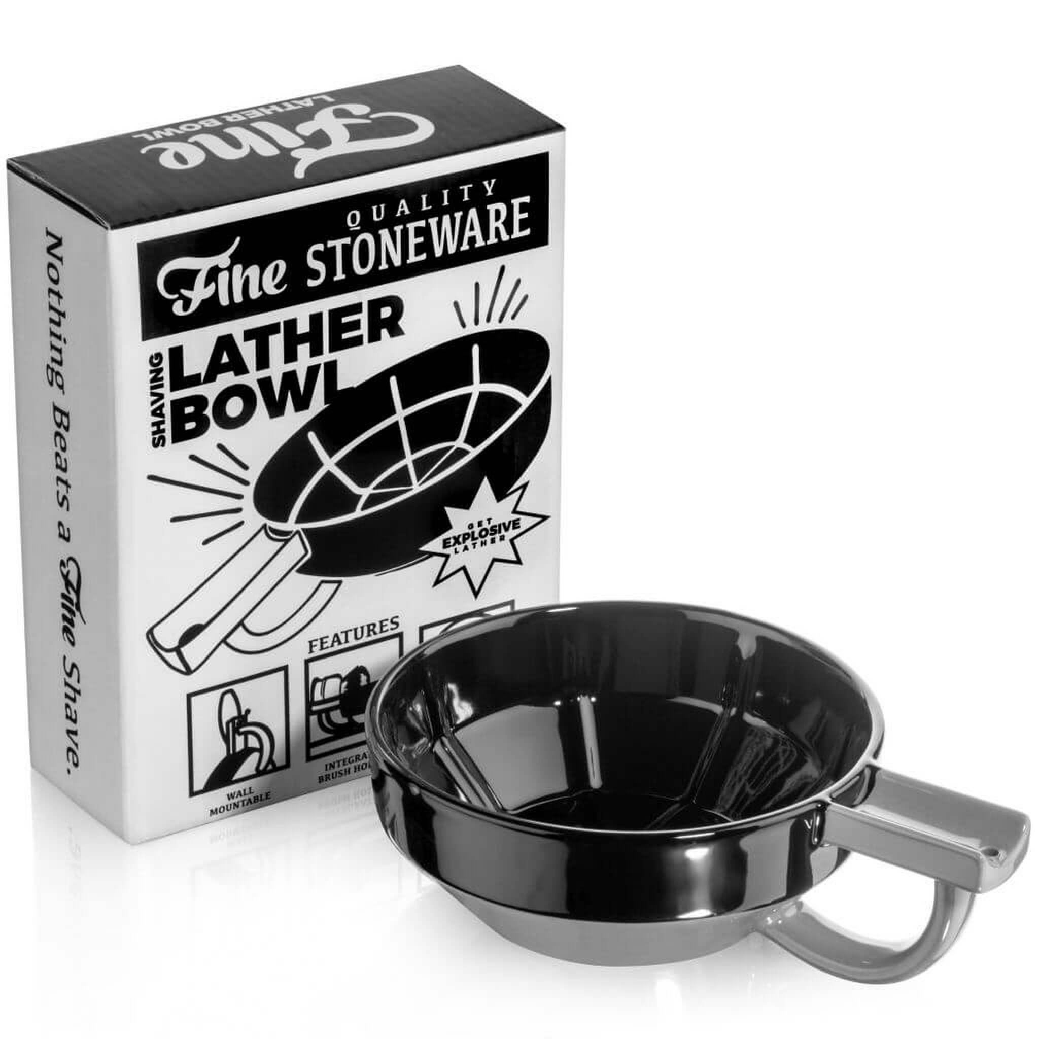 Fine Ceramic Shaving Bowl - Grey/Black | Agent Shave