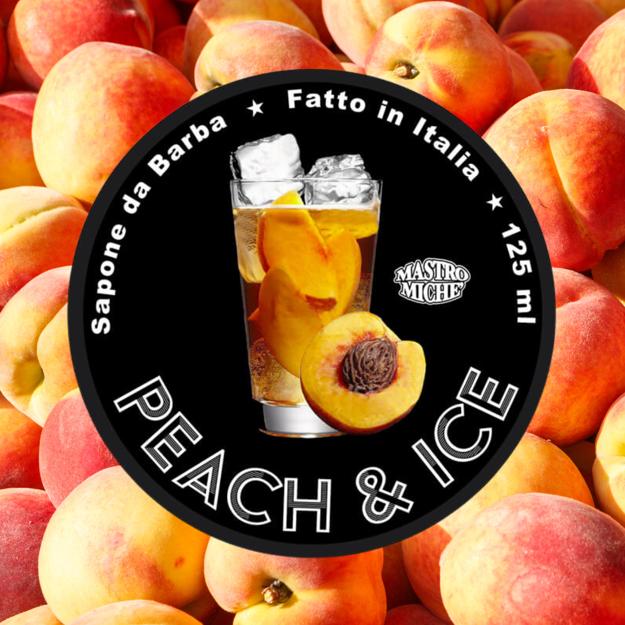 Mastro Miche Peach & Ice Shaving Soap | Agent Shave | Wet Shaving Supplies UK