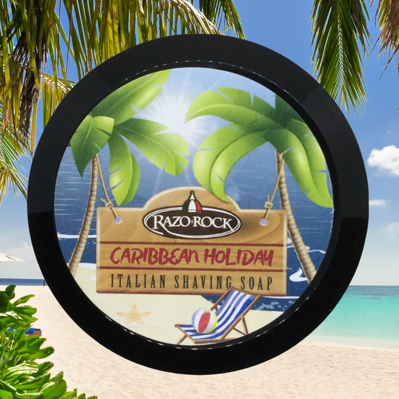 RazoRock Caribbean Holiday Shaving Soap | Agent Shave | Wet Shaving Supplies UK