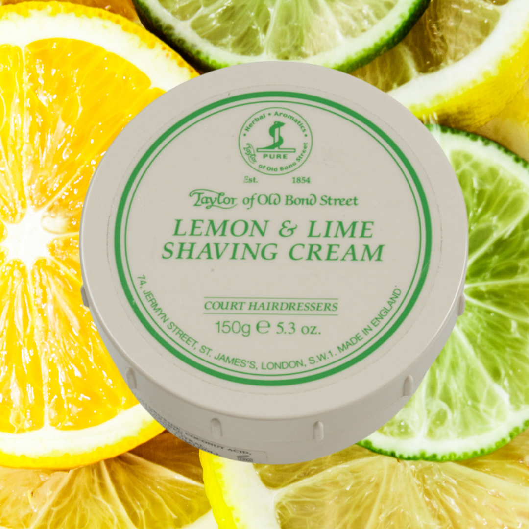 Taylor of Old Bond Street Lemon & Lime Shaving Cream | Agent Shave | Wet Shaving Supplies UK