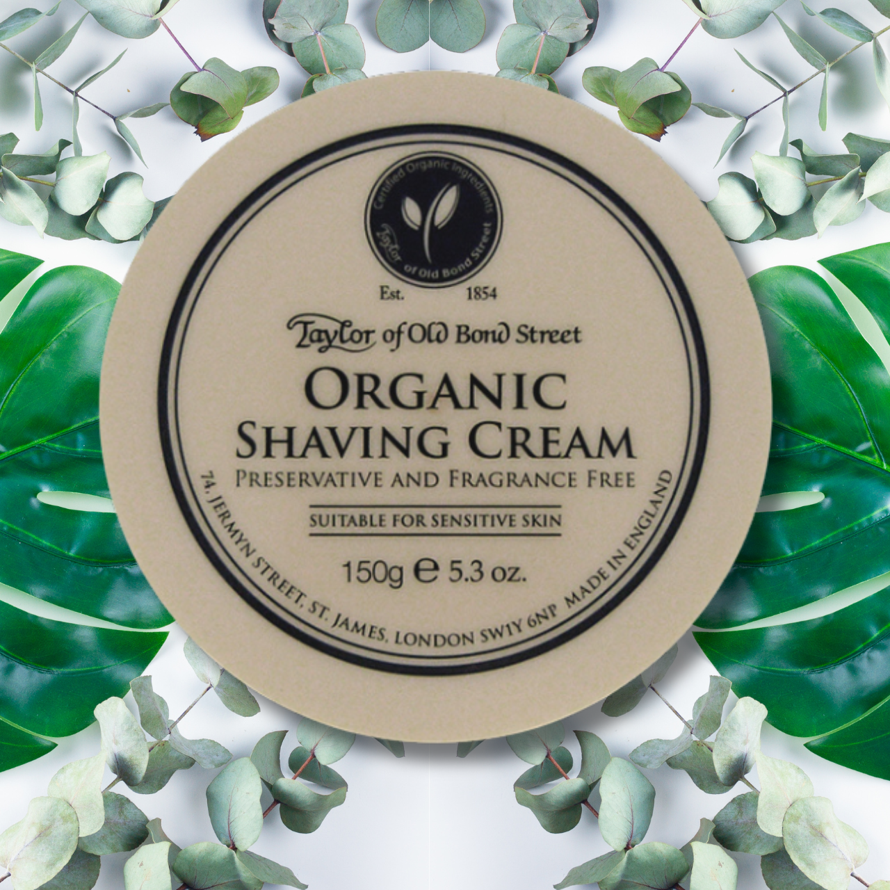 Taylor of Old Bond Street Organic Shaving Cream | Agent Shave | Wet Shaving Supplies UK