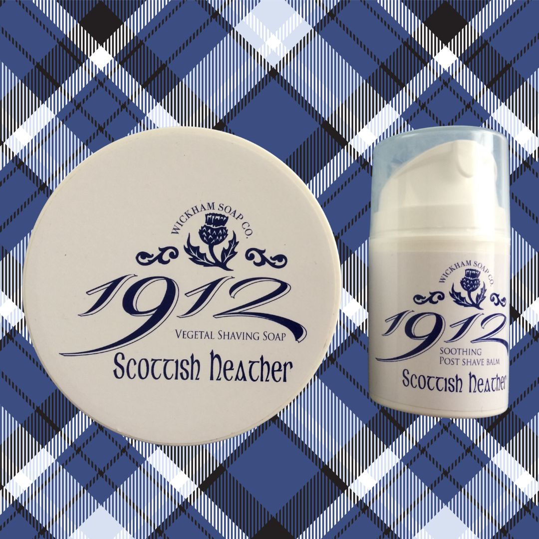 Wickham Soap Co Scottish Heather Shaving Soap and Aftershave Balm | Agent Shave